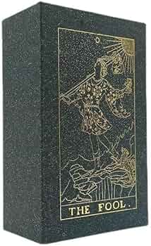 Amazon.co.jp: Rekeell 神秘的なブラックとゴールドのタロットカード